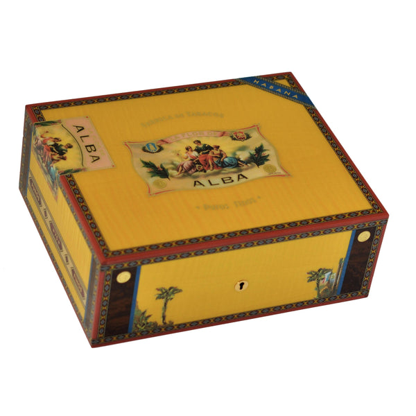 Elie Bleu Wooden Humidor for 75 cigars: ALBA (Yellow Sycamore)