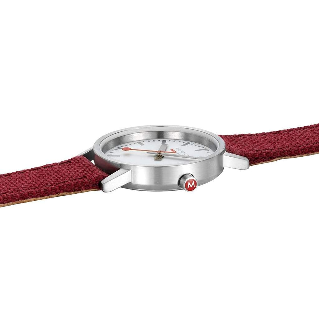 Mondaine Classic 30mm, Modern Dark Cherry Red Watch, A658.30323.17SBC1