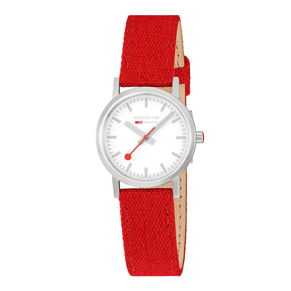 Mondaine CLASSIC 30mm, modern red watch, A658.30323.17SBC