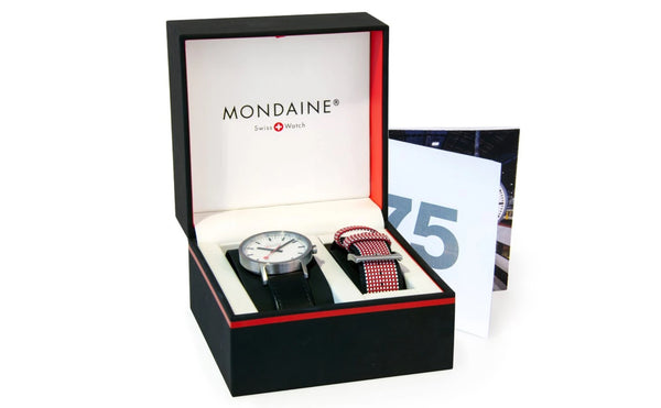 Mondaine OFFICIAL SWISS RAILWAYS CLASSIC 75 YEARS ANNIVERSARY SPECIAL WATCH SET 40 MM-A660.30360.75SET