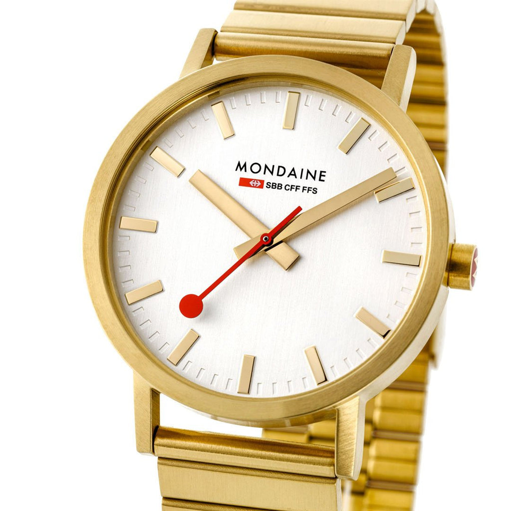MONDAINE  CLASSIC GOLD WATCH WITH BRACELET STRAP A660.30314.16SBM