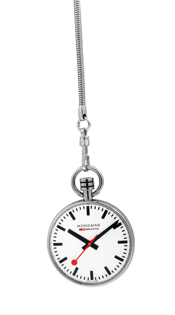 Mondaine Pocket Watch, 43mm, stainless steel, A660.30316.11SBB