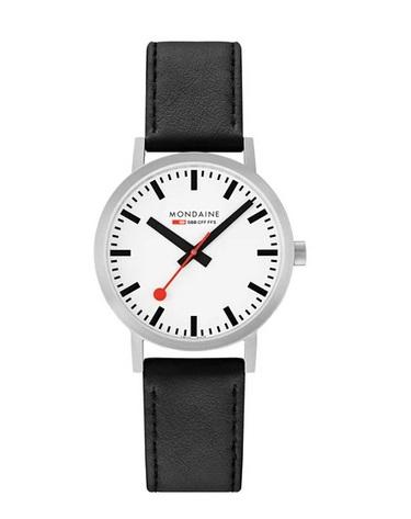 Mondaine Classic, 40mm, black leather watch, A660.30360.16SBBV