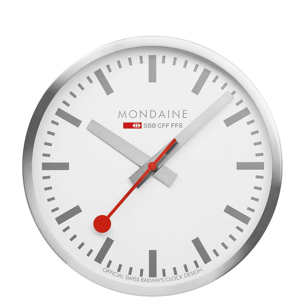 Mondaine Wall Clock  25 cm Silver A990.CLOCK.18SBV