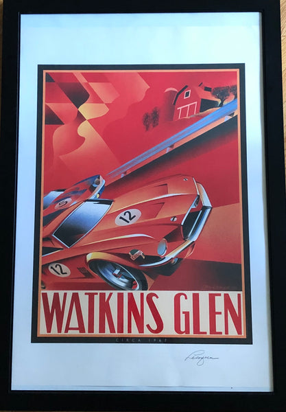 Alain Levesque Limited Edition Signed Poster Watkins Glen