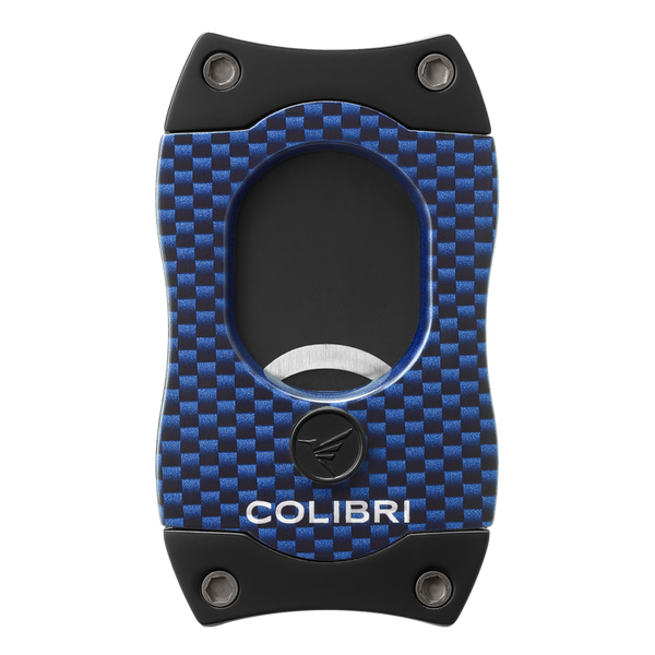 Colibri S-Cut Cigar Cutter Carbon Fiber Blue CU500T33
