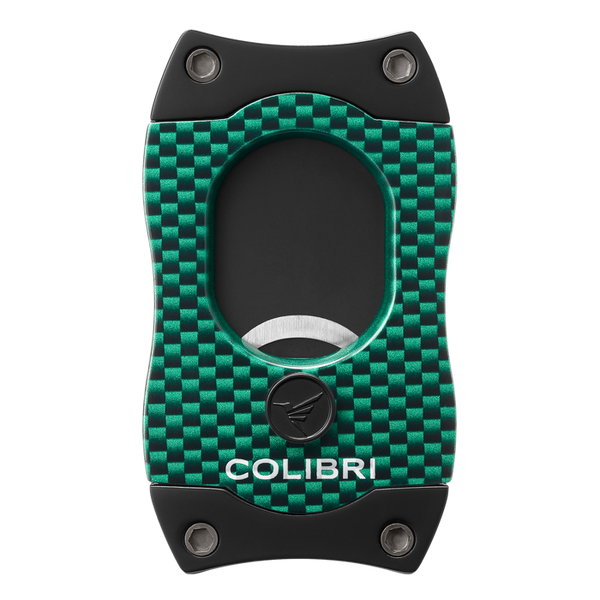 Colibri S-Cut Cigar Cutter Carbon Fiber Green CU500T34