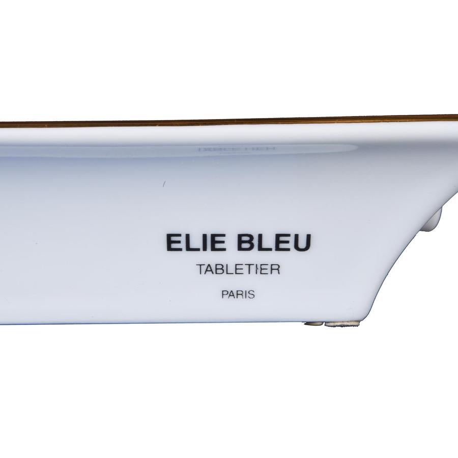 Elie Bleu Porcelain Ashtray With 2 Gold Bridges: Casa Cubana