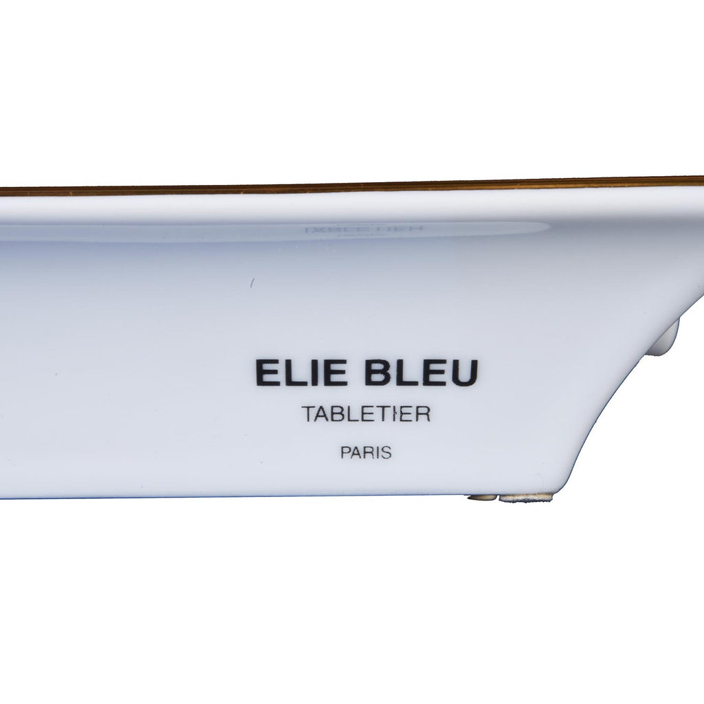 Elie Bleu Porcelain Ashtray With 2 Gold Bridges: Alba Red