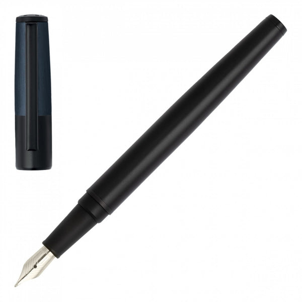Hugo Boss Gear Minimal Black & Navy Fountain Pen HSN1892A