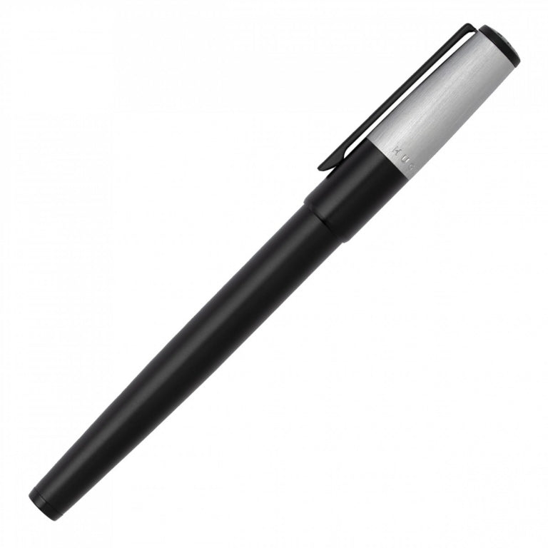 Hugo Boss Gear Minimal Black & Chrome Fountain Pen HSN1892B