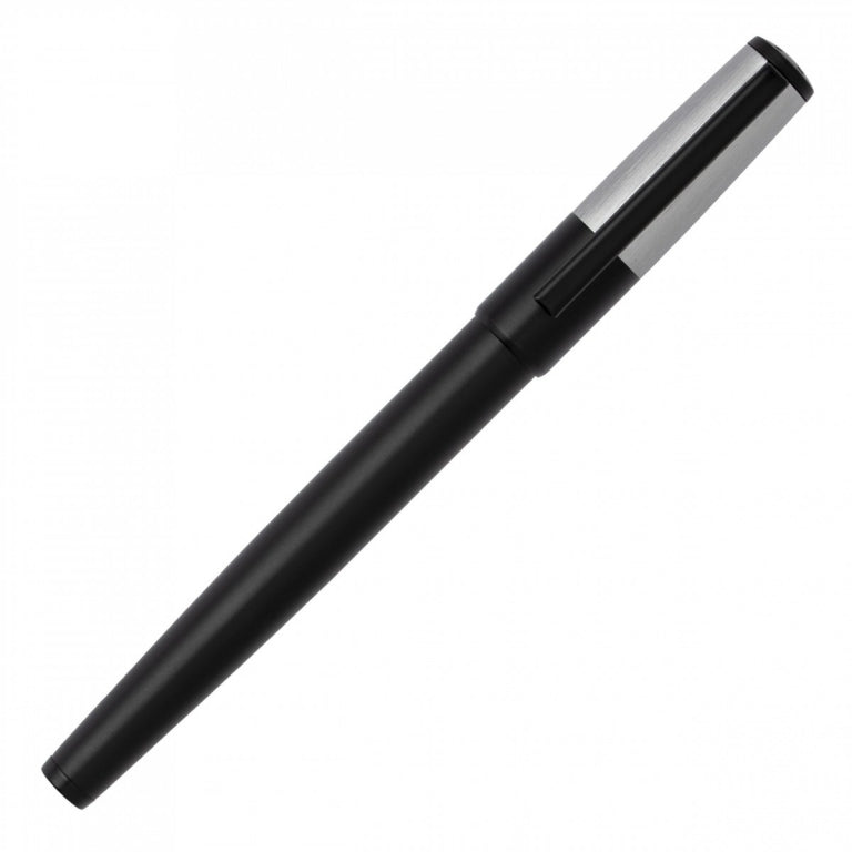 Hugo Boss Gear Minimal Black & Chrome Rollerball Pen HSN1895B
