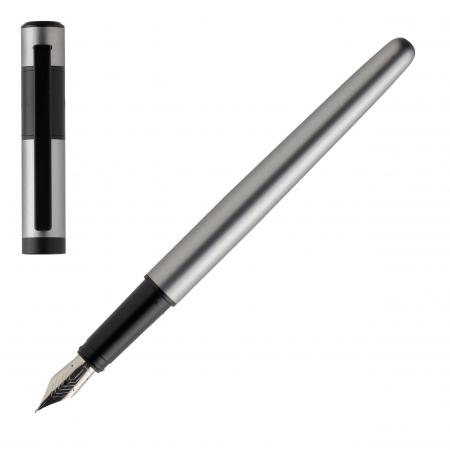 Hugo Boss Ribbon Matte Chrome Fountain Pen HSR0982B