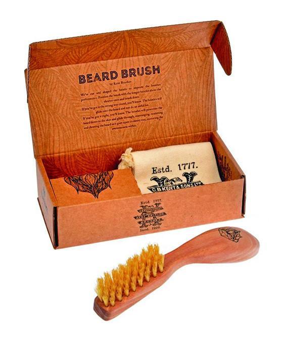 Kent K-BBRUSH Wooden Beard Brush (165mm/6.5in)