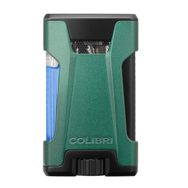 Colibri Rebel Double-jet Flame Lighter- Green/Black-LI650T16