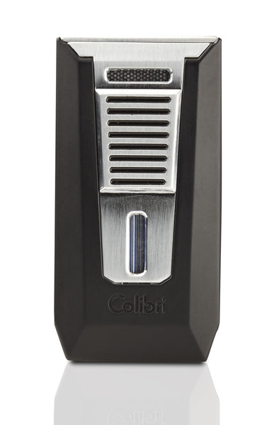 Colibri Slide Black and Chrome Torch Lighter and Punch LI850T11