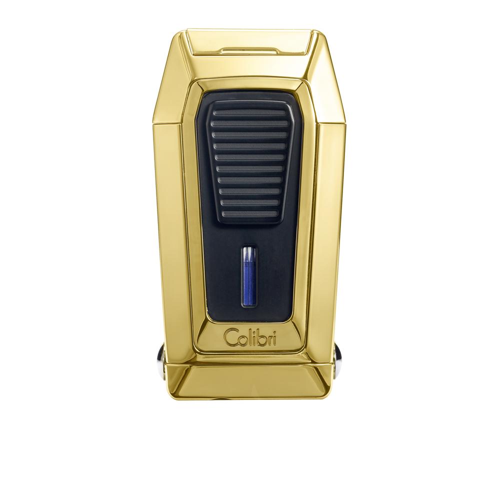 Colibri Quantum Gold and Black Triple Flame Torch Lighter and V-Cut LI970C6