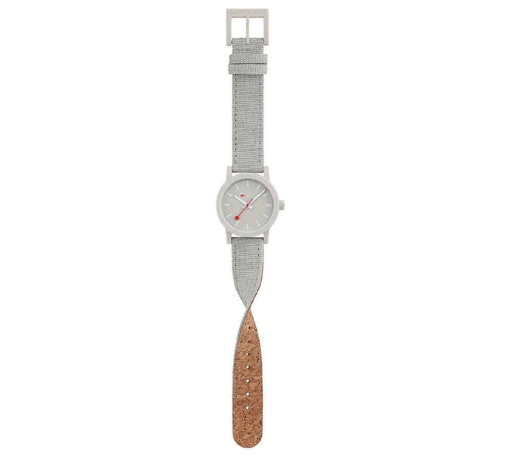 Mondaine ESSENCE 32mm, sustainable watch for women, grey, MS1.32170.LK