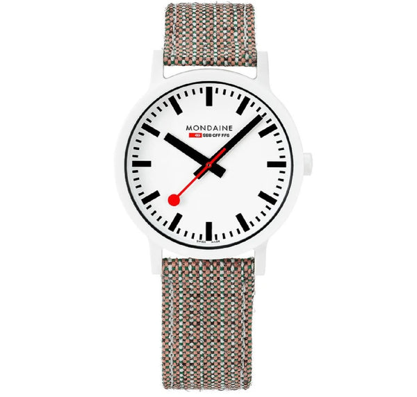 Mondaine ESSENCE 41mm, vegan sustainable watch, MS1.41110.LG