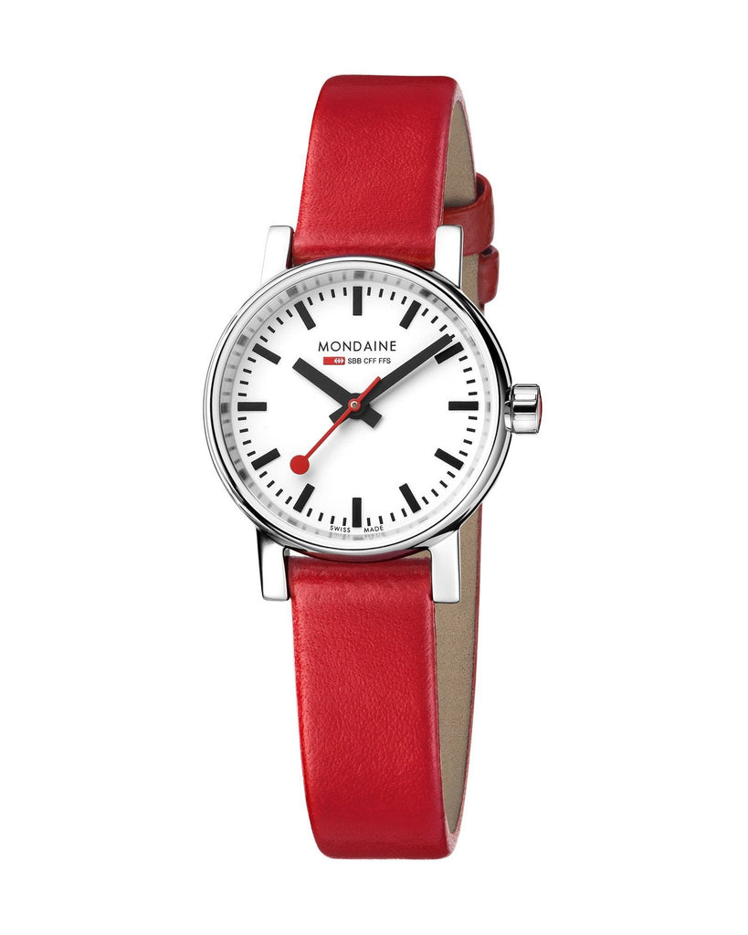 MONDAINE EVO2, 26mm, RED LEATHER WATCH, MSE.26110.LC