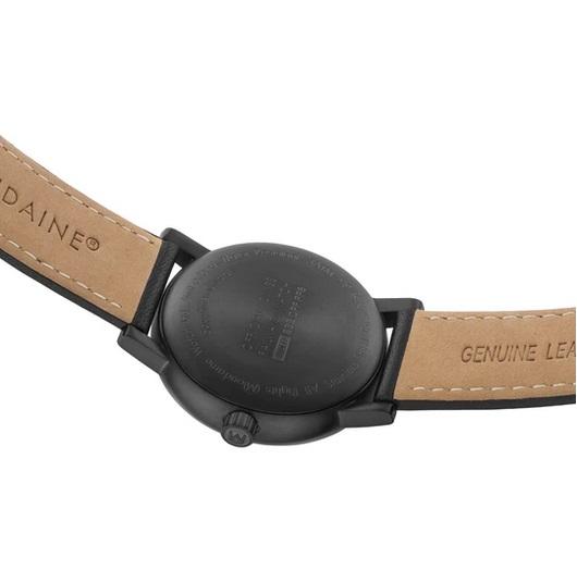 MONDAINE evo2, 35mm, black leather watch, MSE.35121.LB