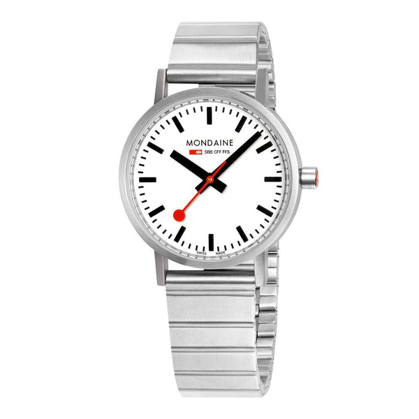 MONDAINE CLASSIC  SILVER BRUSHED WATCH WITH BRACELET STRAP A660.30314.16SBJ