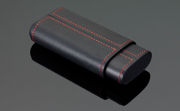 SIGLO Cedar Leather Case W/ Red Stitch