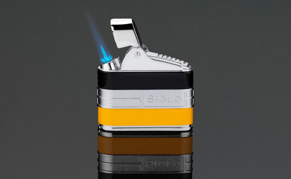 SIGLO Retro II Lighter - Black and Yellow