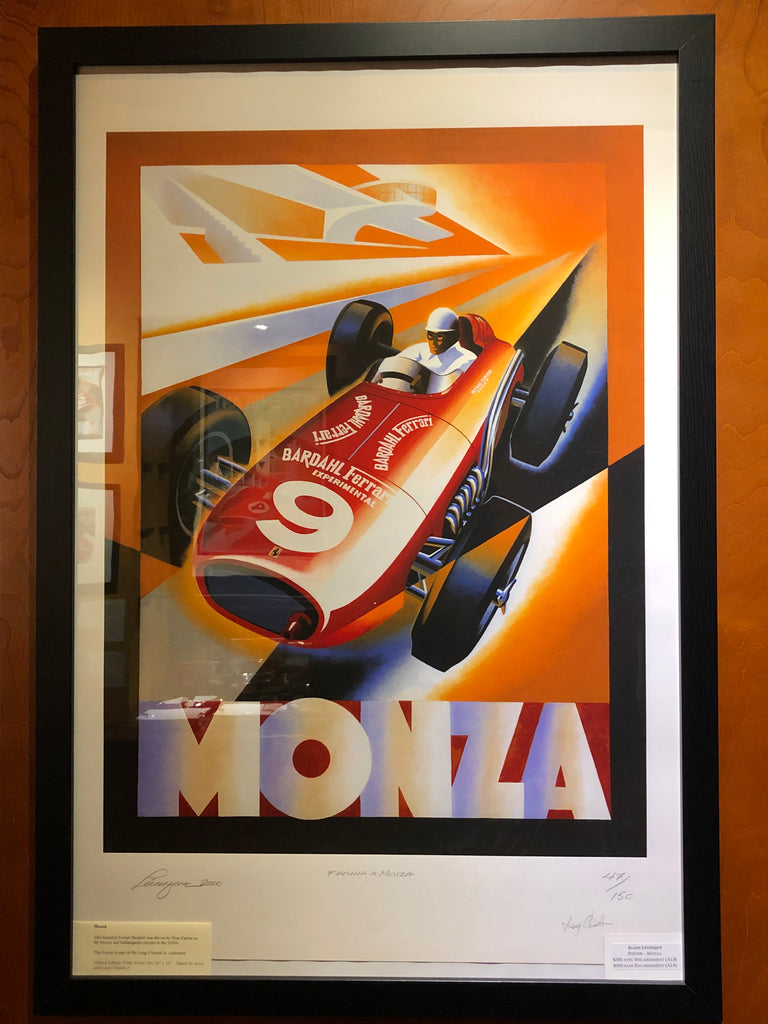 Alain Levesque Limited Edition Signed Poster Ferrari Monza