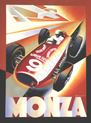 Alain Levesque Limited Edition Signed Poster Ferrari Monza