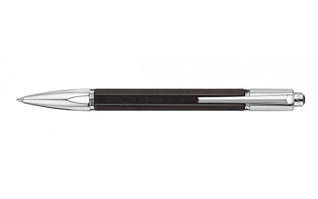 Caran D'Ache Silver-Plated and Rhodium-Coated VARIUS EBONY Ballpoint Pen