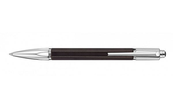 Caran D'Ache Silver-Plated and Rhodium-Coated VARIUS EBONY Ballpoint Pen