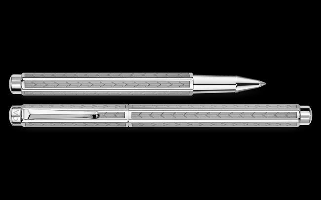 Caran D'ache Palladium-Coated ECRIDOR CHEVRON Roller Pen