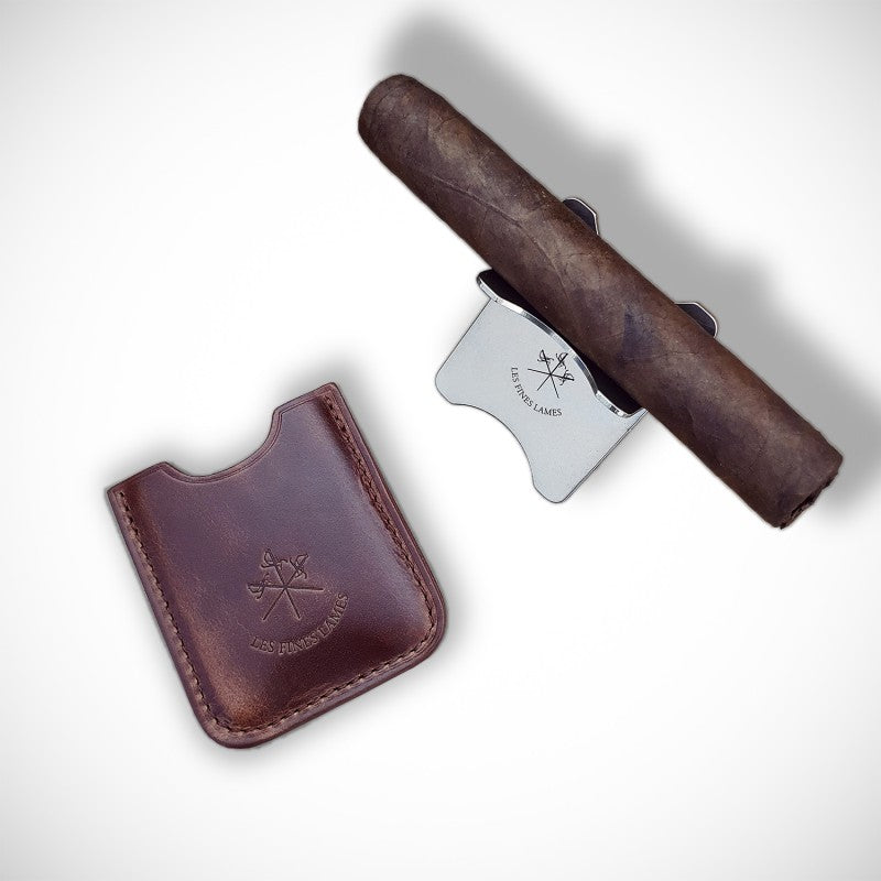 LES FINES LAMES  Cigar Stand Tan leather